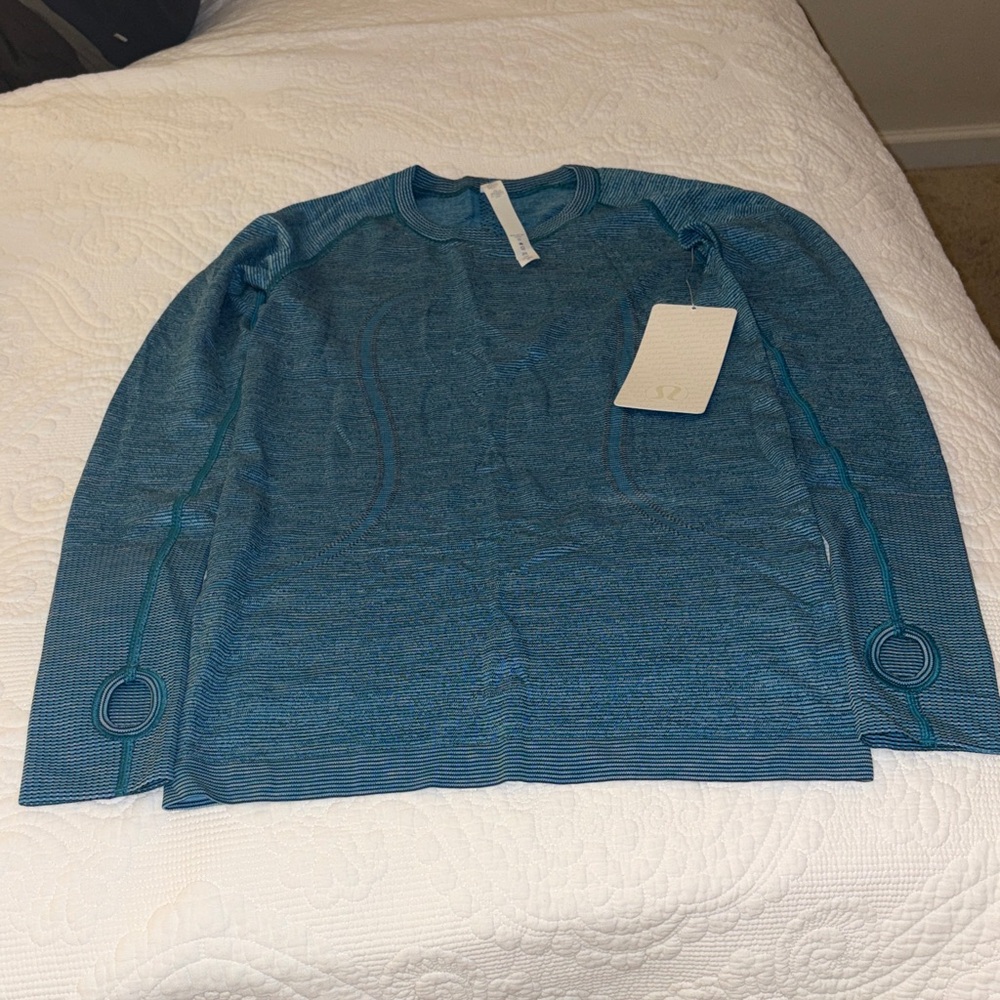 lululemon athletica Teal Blue Long-Sleeve Crew Sweatshirt